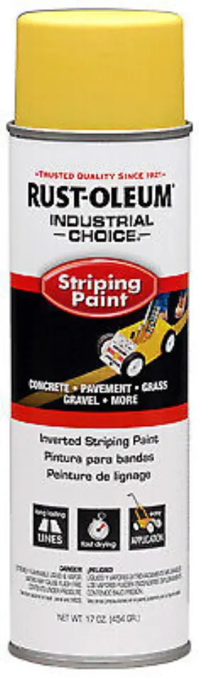 1648838 Rust-oleum Industrial Choice 18 Oz Yellow Inverted Aerosol Striping Paint Creates Cr