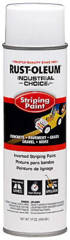 1691838 Rust-oleum Industrial Choice 18 Oz White Inverted Aerosol Striping Paint Creates Cri