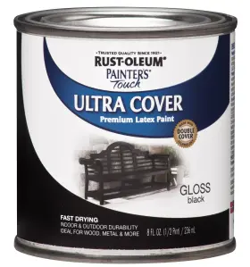1979730 Rust-oleum Painters Touch Latex 8 Fl Oz Pack Of 6 Gloss Black