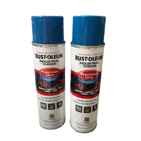 203031 Rust-oleum Precision Line Marking Paint Apwa Blue 17oz 2 Pack