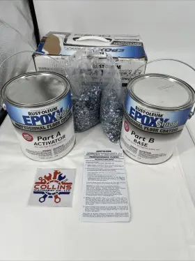 238467 Rust-oleum Epoxyshield Professional Floor Coating Kit Dark Gray Free Ship