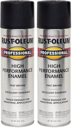 Rust-oleum 239107 Rust-oleum Professional High 15 Ounce Pack Of 2 Semi-gloss Black