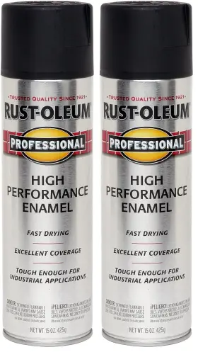 239107 Rust-oleum Professional High 15 Ounce Pack Of 2 Semi-gloss Black