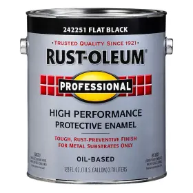 242251 Rust-oleum Alkyd Enamelblack Flat 1gal 3zhx1