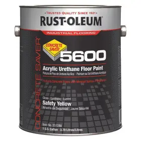 251286 Rust-oleum 1 Gal Floor Paint Gloss Finish Safety Yellow Acrylic Base