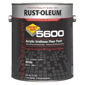 251289 Rust-oleum 1 Gal Floor Paint High Gloss Finish White Water Base