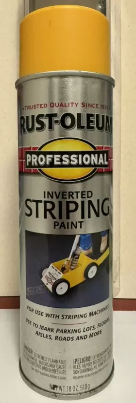25488 Rust-oleum Professional Inverted Striping Paint - Yellow- 18-ounce Can
