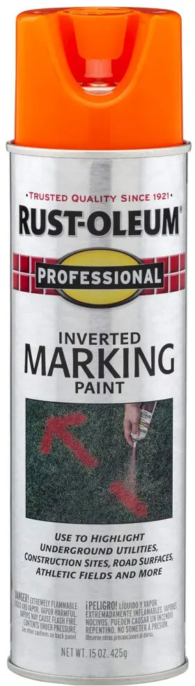 2554 Rust-oleum Professional 15 Ounce Pack Of 1 Fluorescent Orange