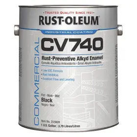255609 Rust-oleum Interior/exterior Paint Flat Oil Base Black 1 Gal