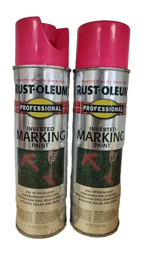 255641 Rust-oleum 2 Professional Inverted Marking Striping 15oz Flourescent Pink Paint