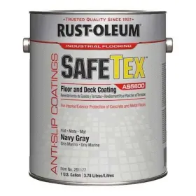 261177 Rust-oleum 1 Gal Anti-slip Floor And Deck Coating Gloss Finish Gray
