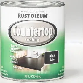 263209 Rust-oleum Countertop Coating Black Satin Sheen Paint / Base 32 Fl. Oz
