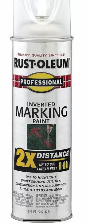 266594 Rust-oleum Professional 2x Distance Inverted Marking Paint 15 Oz Clear