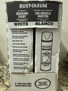 270475 Rust-oleum Professional Inverted Marking Paint White Water-based 6 Pack