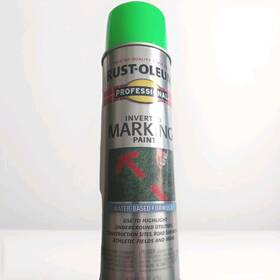 Rust-oleum 270477 Professional Inverted Marking Spray Paint 15 Oz Fluorescent Green