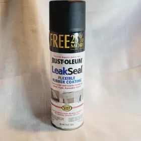 271441 Rust-oleum Leak Seal Flexible Rubber Coating Spray Black 15oz Stops Leaks Fast