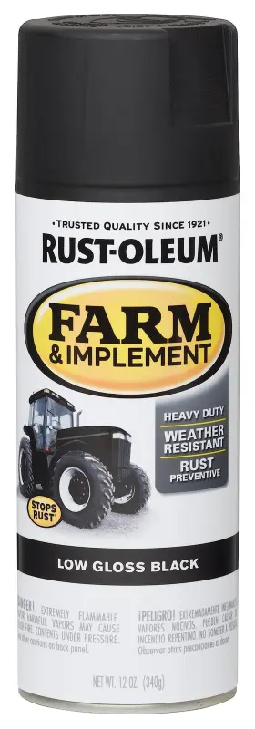 280130 Rust-oleum Farm And Implement Spray Paint 12 Ounce Pack Of 1 Black