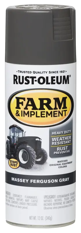 280133 Rust-oleum Farm And Implement 12 Ounce Pack Of 1 Massey Ferguson Gray
