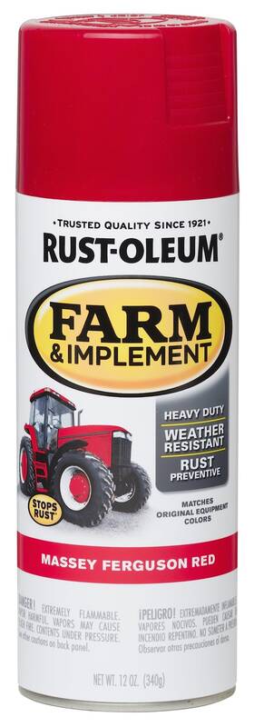 Rust-oleum 280134 Rust-oleum Farm And Implement 12 Ounce Pack Of 1 Massey Ferguson Red