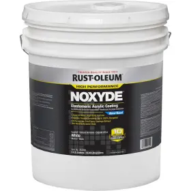 35yj75 Rust-oleum 283090 Elastomeric Acrylic White 5 Gal Pail