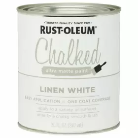 285140 Rust-oleum Linen White Ultra Matte Smooth Interior Chalked Paint 30 Fl.oz