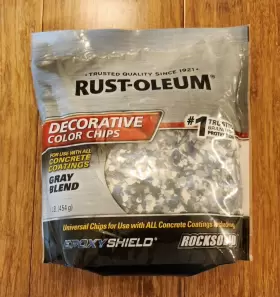312449 Rust-oleum 1 Pound Bag Gray Color Chip Concrete Garage Floor Coating Rustoleum