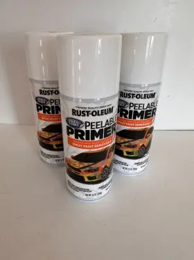 316178 Rust-oleum 12oz Peel Coat Peelable Spray Primer Removable 3 Cans New