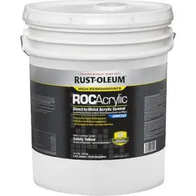 316536 Rust-oleum Acrylic Enamel Paint Safety Yellow 5 Gal Gloss Metal Steel Indoor Outdoor
