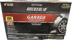 318697 Rust-oleum Rocksolid Rustoleum 2.5 Garage Floor Coating Kit- Black High Gloss