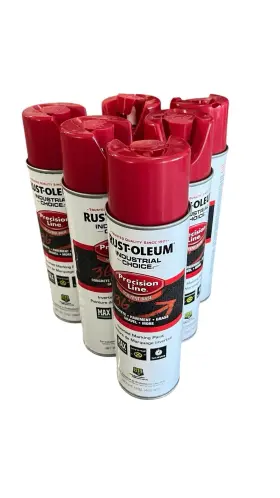 350987b Rust-oleum Case Of 7 Brand Safety Red Precision Line Marking Spray Paint
