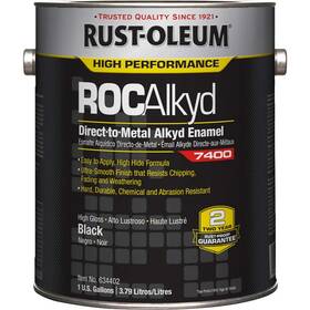 Rust-oleum 634402 Rust-oleum 7400 Alkyd Enamel High Gloss Black 1 Gal 5a264