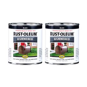 Rust-oleum 7215502 Rust-oleum 7215502-2pk Stops Hammered Finish 32 Fl Oz Pack Of 2 Black