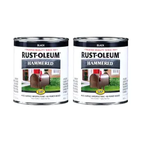7215502 Rust-oleum 7215502-2pk Stops Hammered Finish 32 Fl Oz Pack Of 2 Black