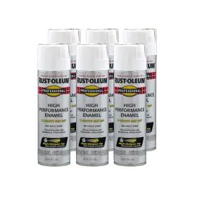 7590838 Rust-oleum 7590838-6pk Professional High 15 Ounce Pack Of 6 Flat White