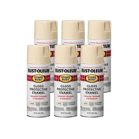 7770830 Rust-oleum 7770830-6pk Stops Spray 12 Ounce Pack Of 6 Gloss Almond