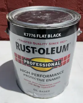 7776-402 Rust-oleum 1 Gal Black Protective Control Flat Enamel Paint