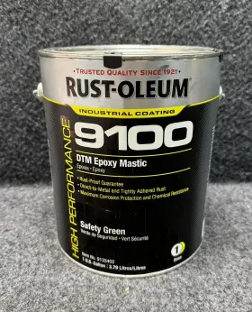 9133402 Rust-oleum Epoxy Paint 9100 Dtm Safety Green Base 1 Gallon Can