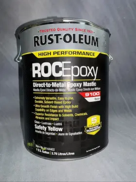 9144402 Rust-oleum 9100 Base Safety Yellow Direct To Metal Epoxy Mastic 1 Gal Free Ship