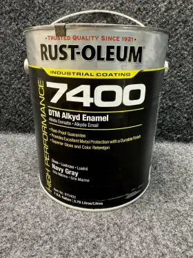 975402 Rust-oleum 7400 Dtm Alkyd Enamel Navy Gray 1 Gallon Can