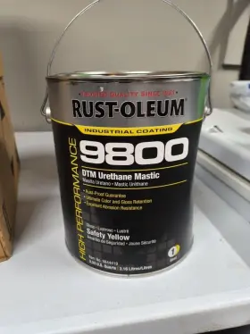 9879419 Rust-oleum 9800 Dtm Urethane Mastic Coating Safety Yellow