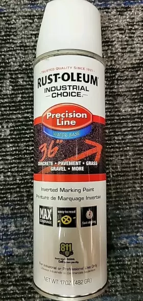 203039 Rust-oleum Corp Pack Of 7 Industrial Choice White Inverted Marking Paint 17 Oz New