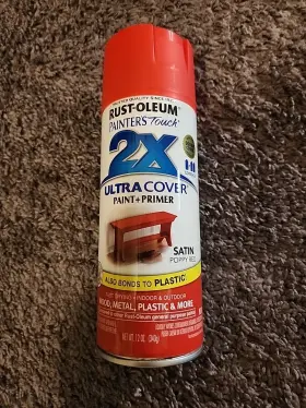 277994 Rust-oleum Corp 334084 Painters Touch Ultra Cover Satin Poppy Red Spray Paint 12 Oz