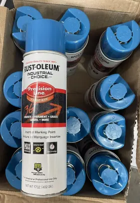 350986v Rust-oleum Corp Inverted Marking Paint Caution Blue 17 Oz Pack Of 12