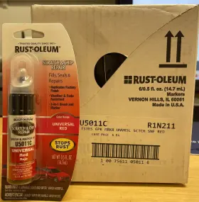 U5011c Rust-oleum Universal Red Scratch And Chip Repair Paint Pen 0.5oz - 2-in-1 6 Pack