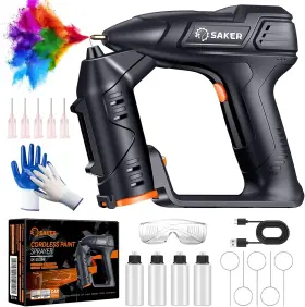 Sk-sg09a Saker Electric Cordless Paint Sprayer For Car Black Blue 3 Gears