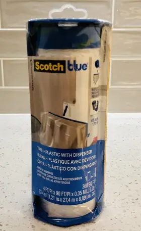 Ptd2093el-48 Scotch Blue Painters Tape Plus Plastic With Dispenser 4ft X 90ft Sealed