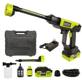 Seese 797606233603 Cordless Pressure Washer Gun 1000 Psi Portable Electric Black And Green