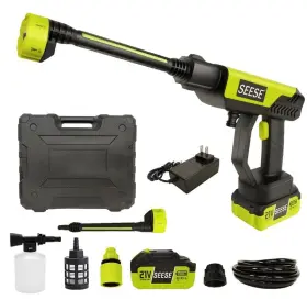 Seese 797606233603 Cordless Pressure Washer Gun 1000 Psi Portable Electric Black And Green