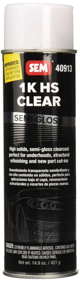 Sem 646786409134 40913 1k Hs Semi-gloss Clear Coat 14.9 Oz