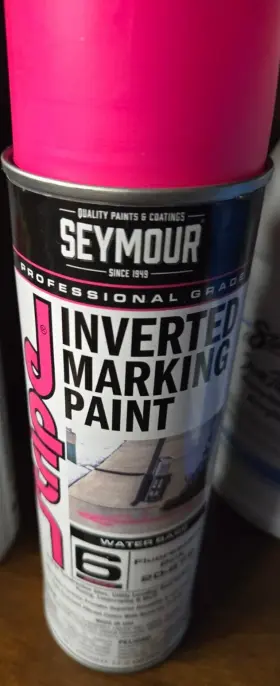 20-979 Seymour 043281006699 Stripe Inverted Ground Marking Paint Fluorescent Hot Pink 17oz